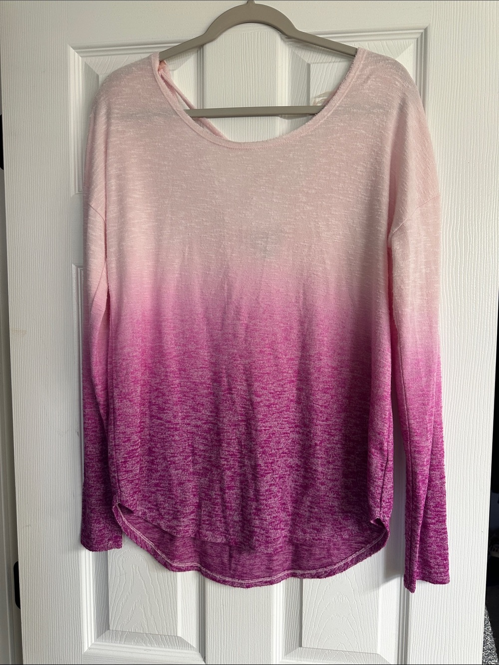Arizona Jean Company Pink Ombre Long-Sleeve Top